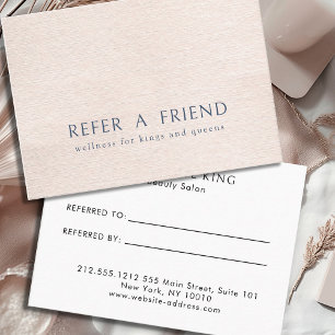 Beige Modern Minimalist Salon Discount Card