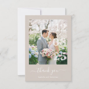 Beige Modern Thank you friends and family Card
