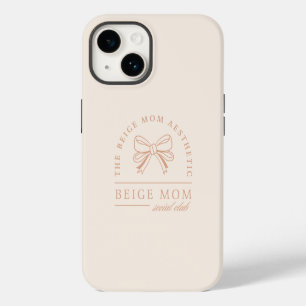 Beige mom aesthetic moms club fancy chic funny iPhone 14 case