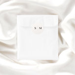 Beige Monogram Elegant Wedding Classic Round Sticker<br><div class="desc">Add a touch of elegance to your wedding details with this personalized sticker featuring the couple’s monogram at the centre, creating a refined focal point. The text is beautifully rendered in an elegant serif font, offering a timeless and sophisticated design. Ideal for sealing wedding invitations, favours, or gift bags, this...</div>