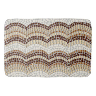 Beige Mosaic Large Bath Mat