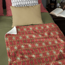 Beige Mustard Green Brown Red Orange Tribal Art
