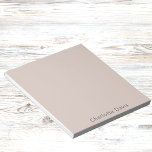 Beige name notepad<br><div class="desc">Beige background colour. Personalize and add your name. Black text.</div>