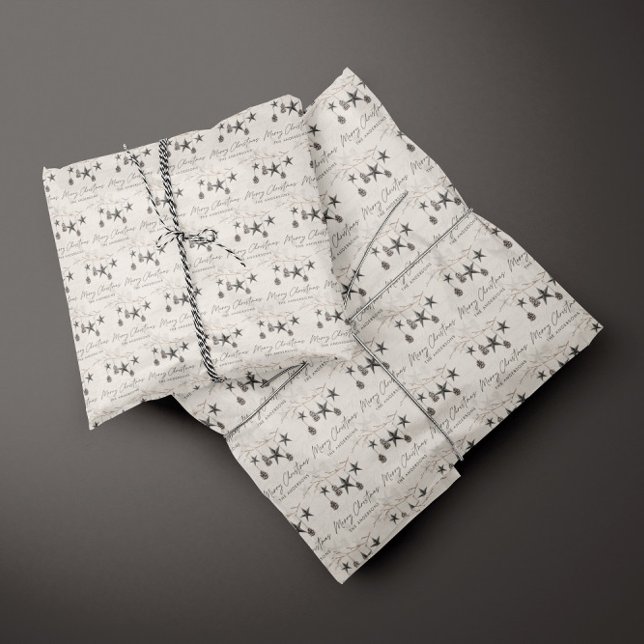 Beige natural modern elegant Christmas Tissue Paper (Creator Uploaded)