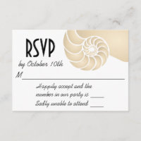 Beige Nautilus Shell Beach Wedding