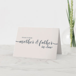 Beige Navy Minimal New Parents Mother Father Card