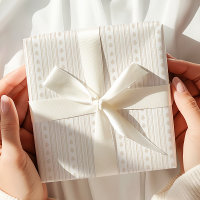 Beige Neutral Colour Pattern Wrapping Paper