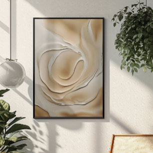 Beige Neutrals Trending Abstract Art Poster