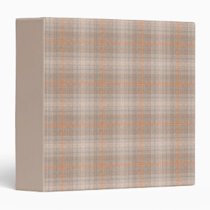 Beige orange chequered binder