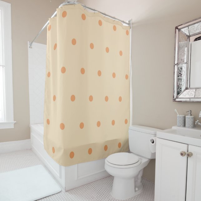 Beige Orange Pastel Polka Dots Pattern Whimsical (In Situ)