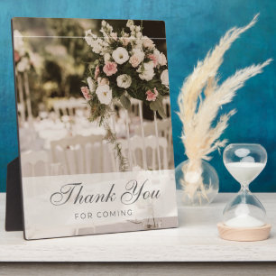 Beige Pastel Elegant Thank You Souvenir Plaque