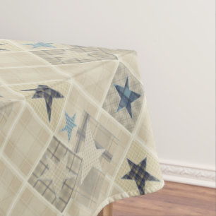 Beige patchwork tablecloth