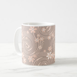 Beige pattern coffee mug
