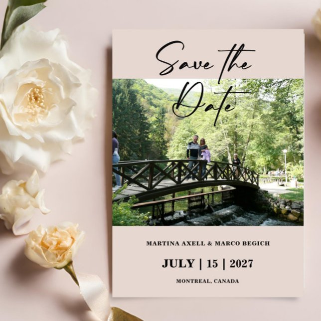 Beige Photo Save the date Invitation (Creator Uploaded)