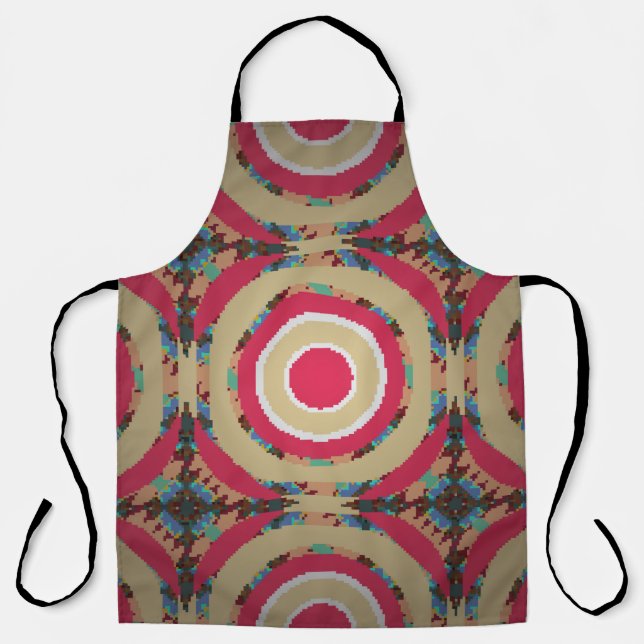 Beige, pink and blue texture. Abstract ornament. H Apron (Front)