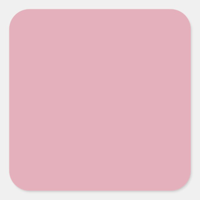Beige Pink Dusty Antique Rose Colour Background Square Sticker (Front)