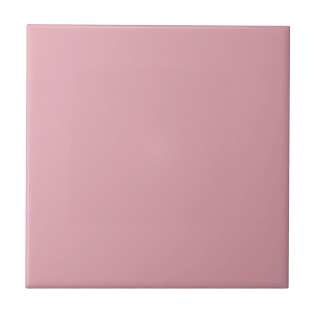 Beige Pink Dusty Antique Rose Colour Background Tile (Front)