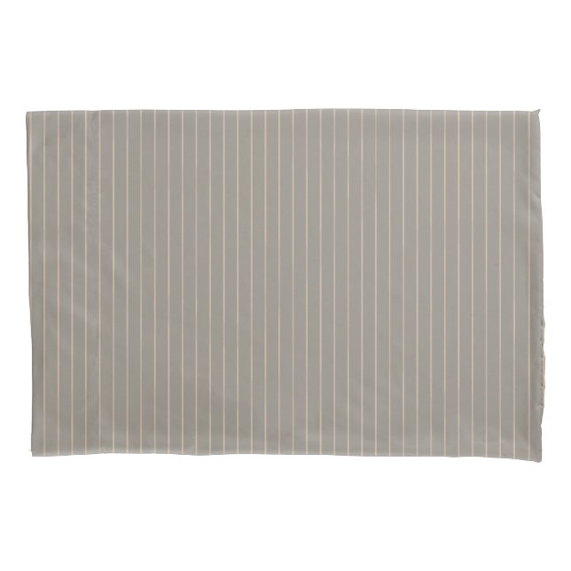 Beige pinstripes pillowcase (Front)