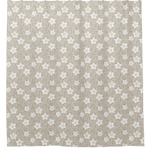 Beige polka dot retro with stars and flowers