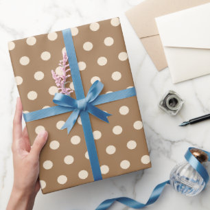 beige polka dot wrapping paper