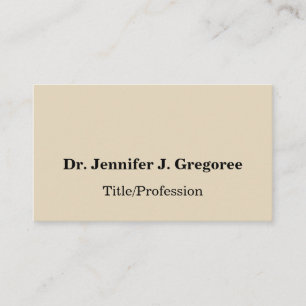 Beige, Professional & Basic Business Card