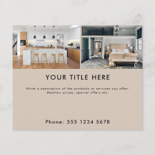 Beige Promotional Business 2 Photo Banner & Text Flyer