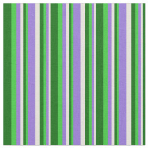 Beige, Purple, Lime Green, and Dark Green Lines Fabric