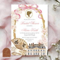 Beige Regency Era Bridal Shower Invitation