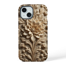 Beige Relief Bloom iPhone / iPad case