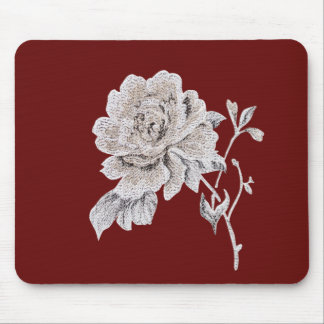 Beige rose mouse pad