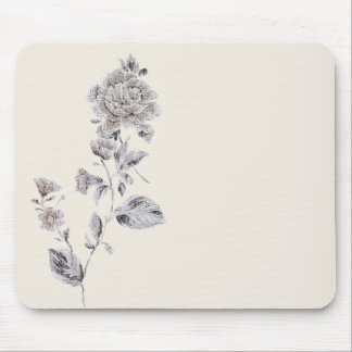Beige rose mouse pad
