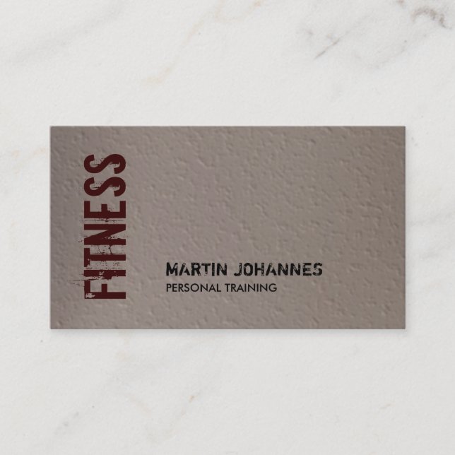 Beige Rouge Fitness Carte de visite moderne (Devant)