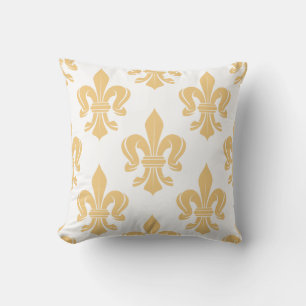 Beige Royal  Throw Pillow