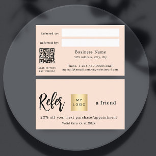 Beige sable qr code business logo carte de référen