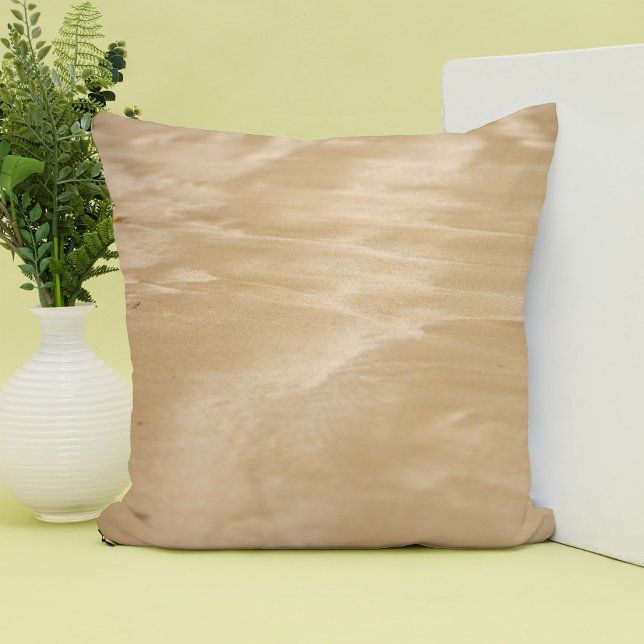 Beige Sand On The Beach - Simple & Minimal Texture Throw Pillow (Creator Uploaded)
