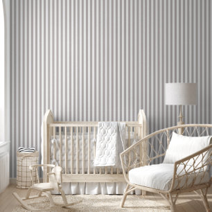 beige sand/white striped  wallpaper