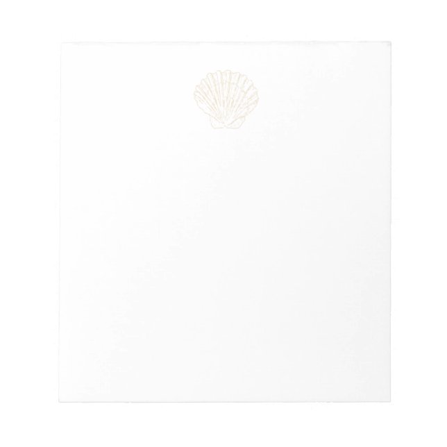 Beige Scallop Notepad (Front)