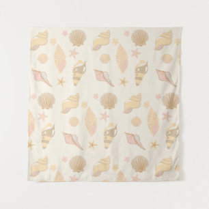 Beige Shells Pattern Tapestry