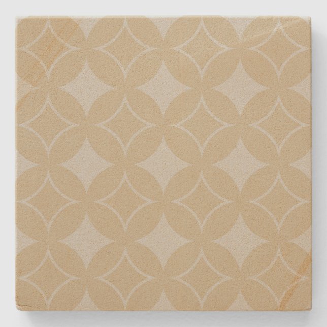 Beige shippo pattern stone coaster (Front)