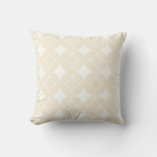 Beige shippo pattern throw pillow