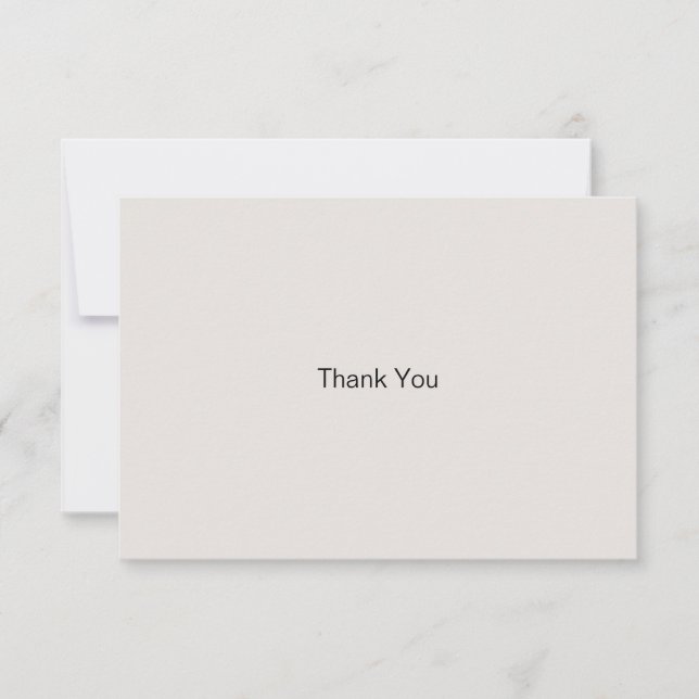 Beige Simple Family Funeral Bereavement Thank You (Front)