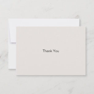 Beige Simple Family Funeral Bereavement Thank You Card