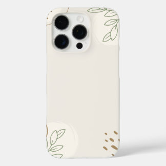 Beige Simple Floral Watercolor Minimalist Linktree iPhone 16 Pro Case
