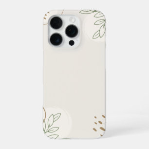 Beige Simple Floral Watercolor Minimalist Linktree iPhone 16 Pro Case