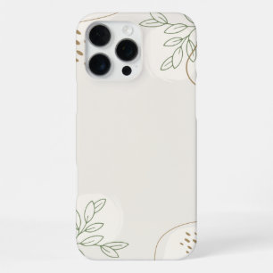 Beige Simple Floral Watercolor Minimalist Linktree iPhone 16 Pro Max Case