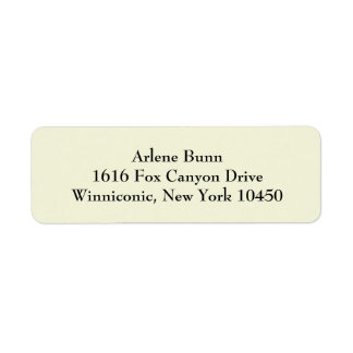 Beige Simple Plain Return Address Labels