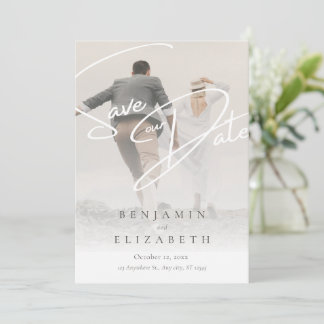 Beige Simple Romantique Enregistrer la carte Date