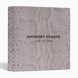 Beige Snakeskin Background  3 Ring Binder