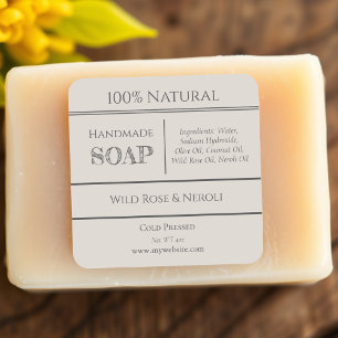 Beige   Soap Ingredient Product Labels