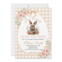 Beige Some Bunny is on the Way Baby Shower